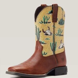 Ariat square toe cactus western boots sz 3.5
